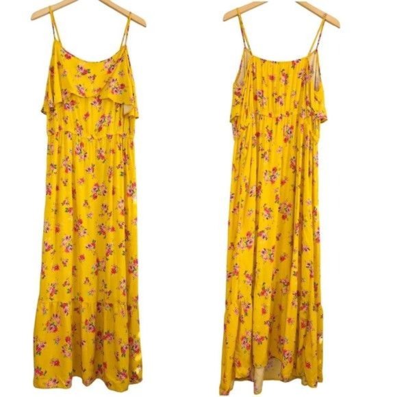 PEYTON & PARKER Tiered Floral Maxi Dress Size X-Large - Picture 1 of 5